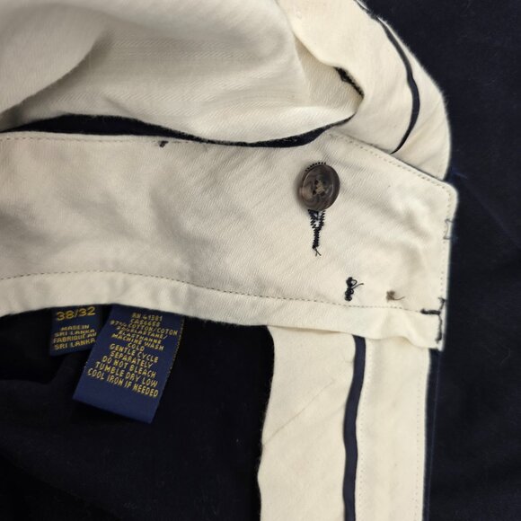 Polo Ralph Lauren Men's Chino Pants 38x32 Blue Stretch Classic Fit Flat Front - Picture 7 of 10